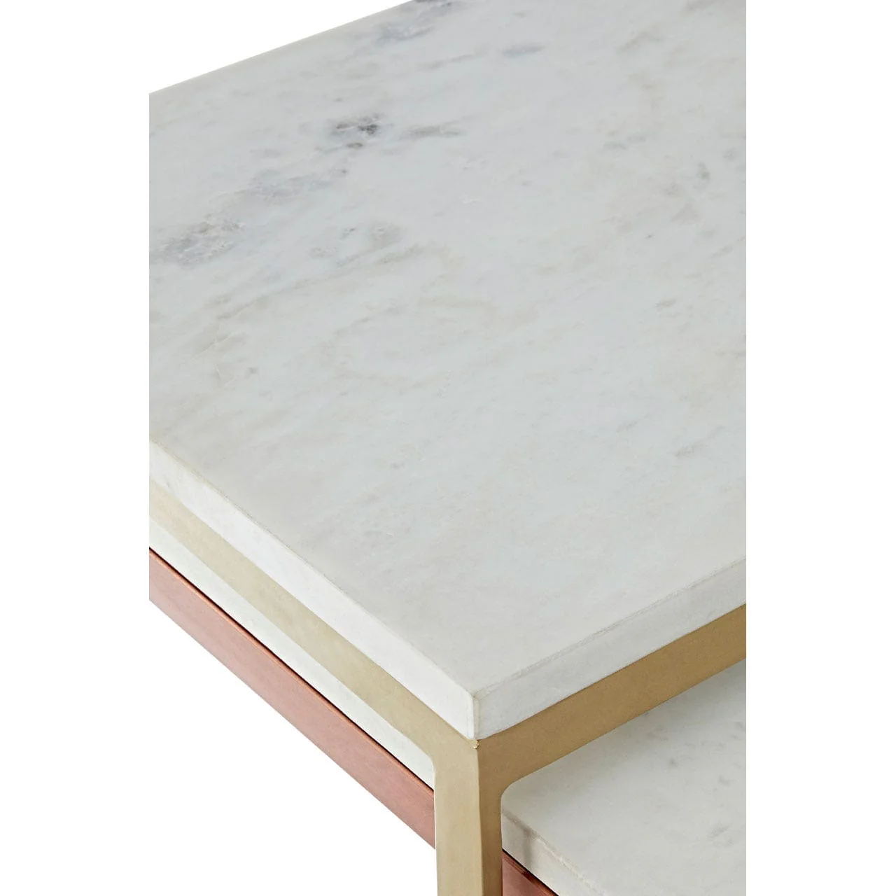 Nirav White Marble Tops Nesting Tables - Image 2