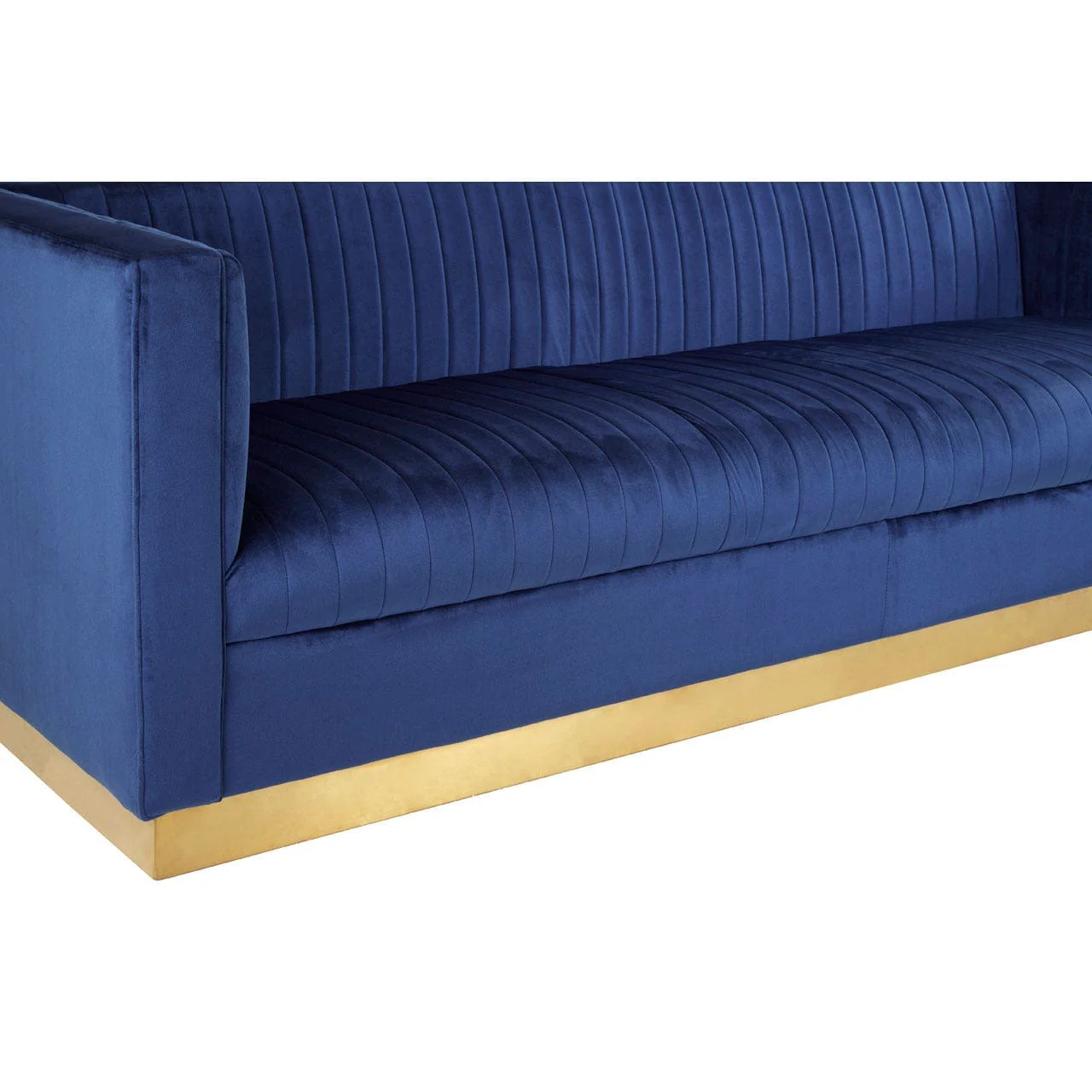 Opal 3 Seat Deep Blue Sofa - Image 9