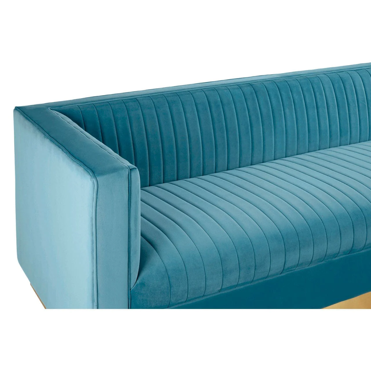 Opal 3 Seat Light Blue Sofa - Image 8