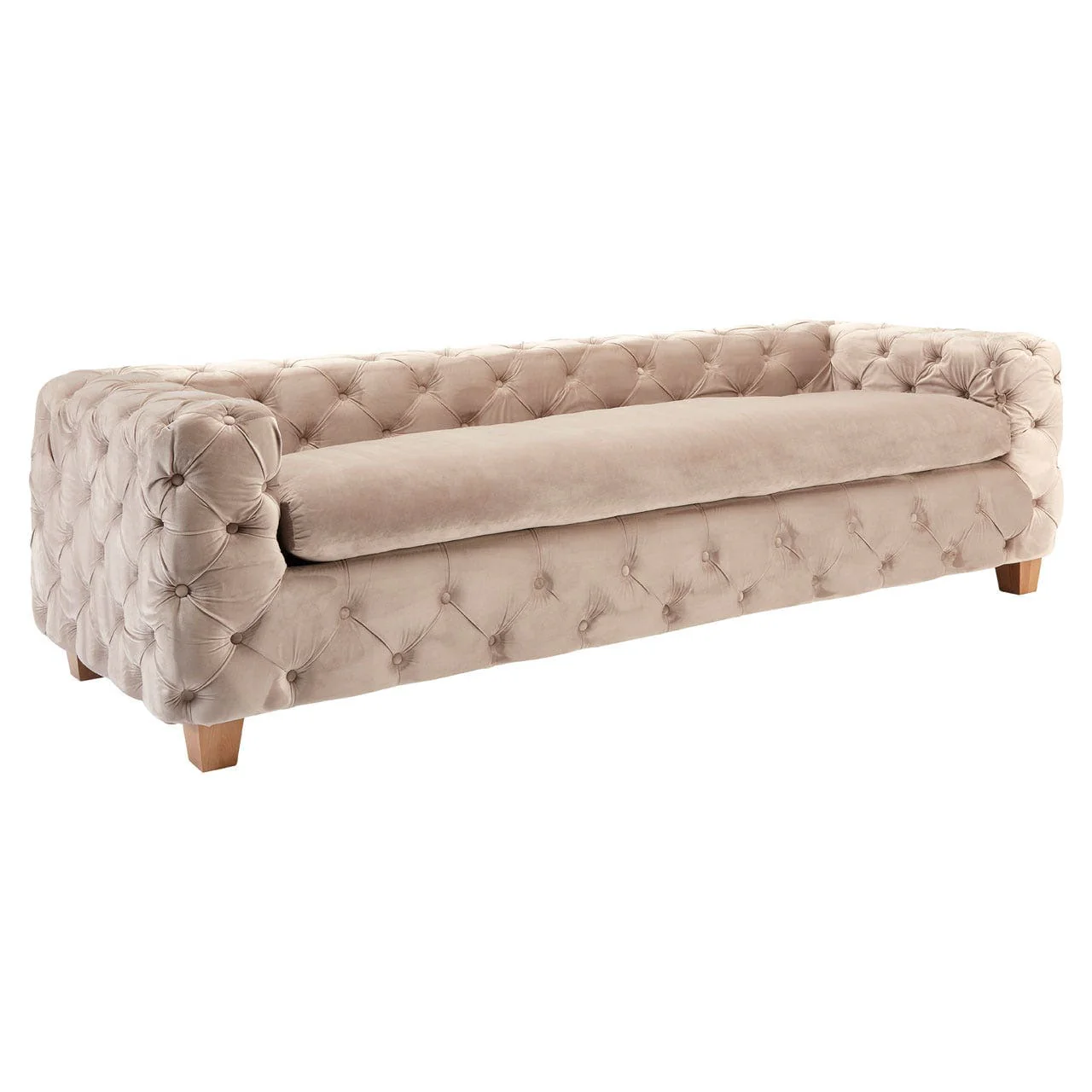 Ophelia Coffee Velvet 3 Seat Sofa - Image 3