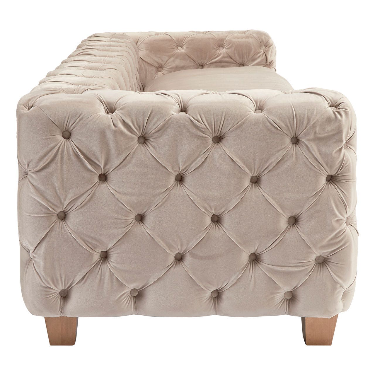 Ophelia Coffee Velvet 3 Seat Sofa - Image 4