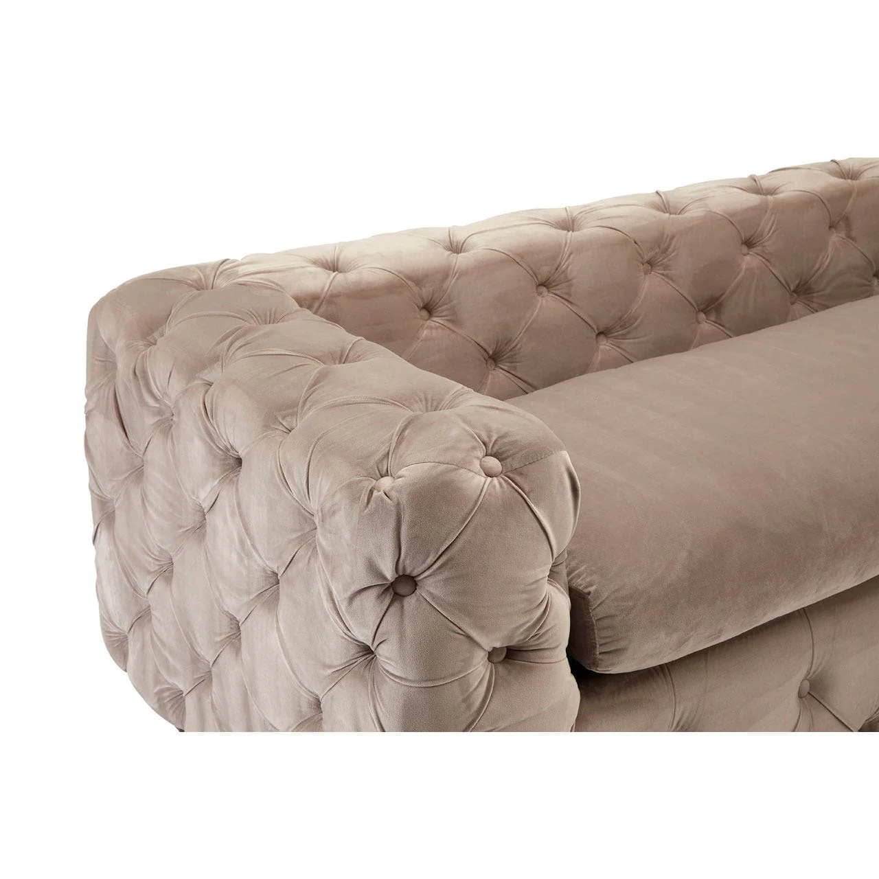 Ophelia Coffee Velvet 3 Seat Sofa - Image 6