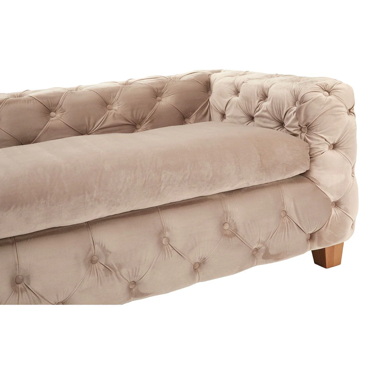Ophelia Coffee Velvet 3 Seat Sofa - Image 7