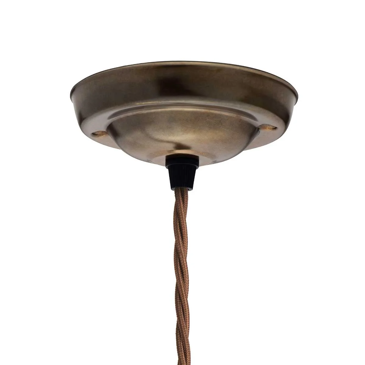Organic Fleur Glass Pendant Light - Old English Brass - Image 3