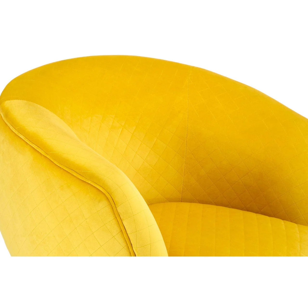 Shakespeare Yellow Fabric Chair - Image 4