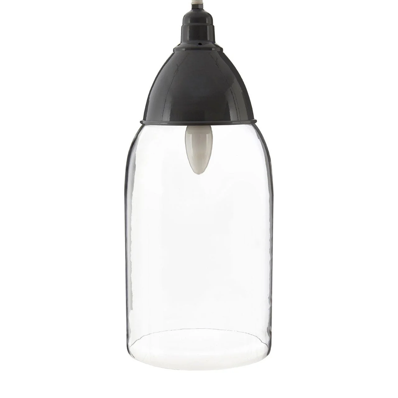 Oslo Grey Glass And Iron Pendant Light - Image 3