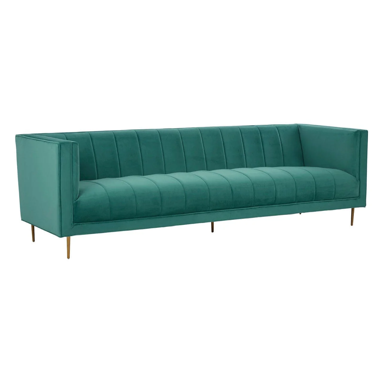 Otylia 3 Seat Green Sofa - Image 3