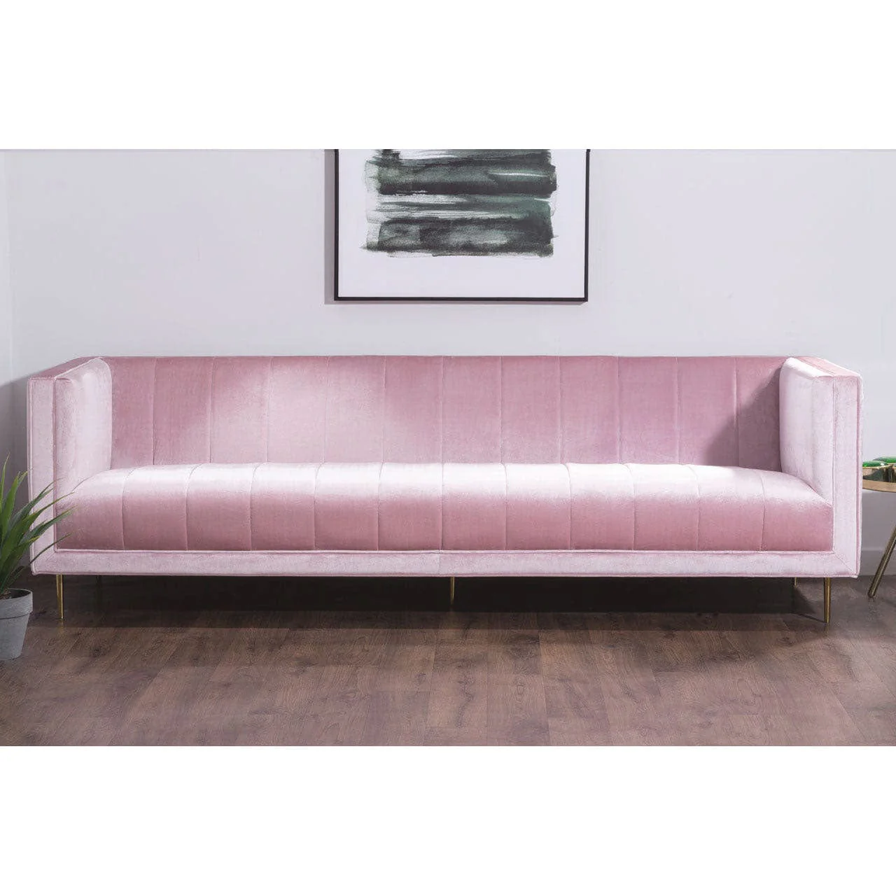 Otylia 3 Seat Pink Sofa - Image 2