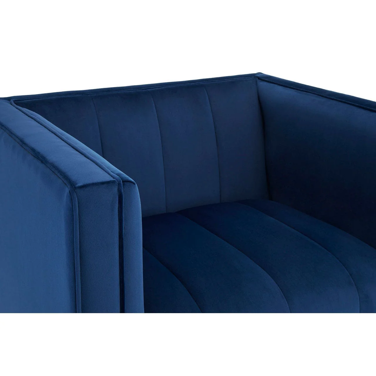 Otylia Deep Blue Velvet Armchair - Image 5