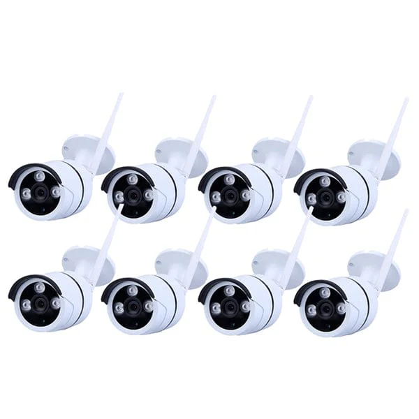 Outdoor Wireless IP Camera System WIFI NVR (8 x New 720O IP Compact CMOS IP66 Camera EZVIZ Video NVR DIY CCTV Set. 10 inch monitor) No HD included - Image 3