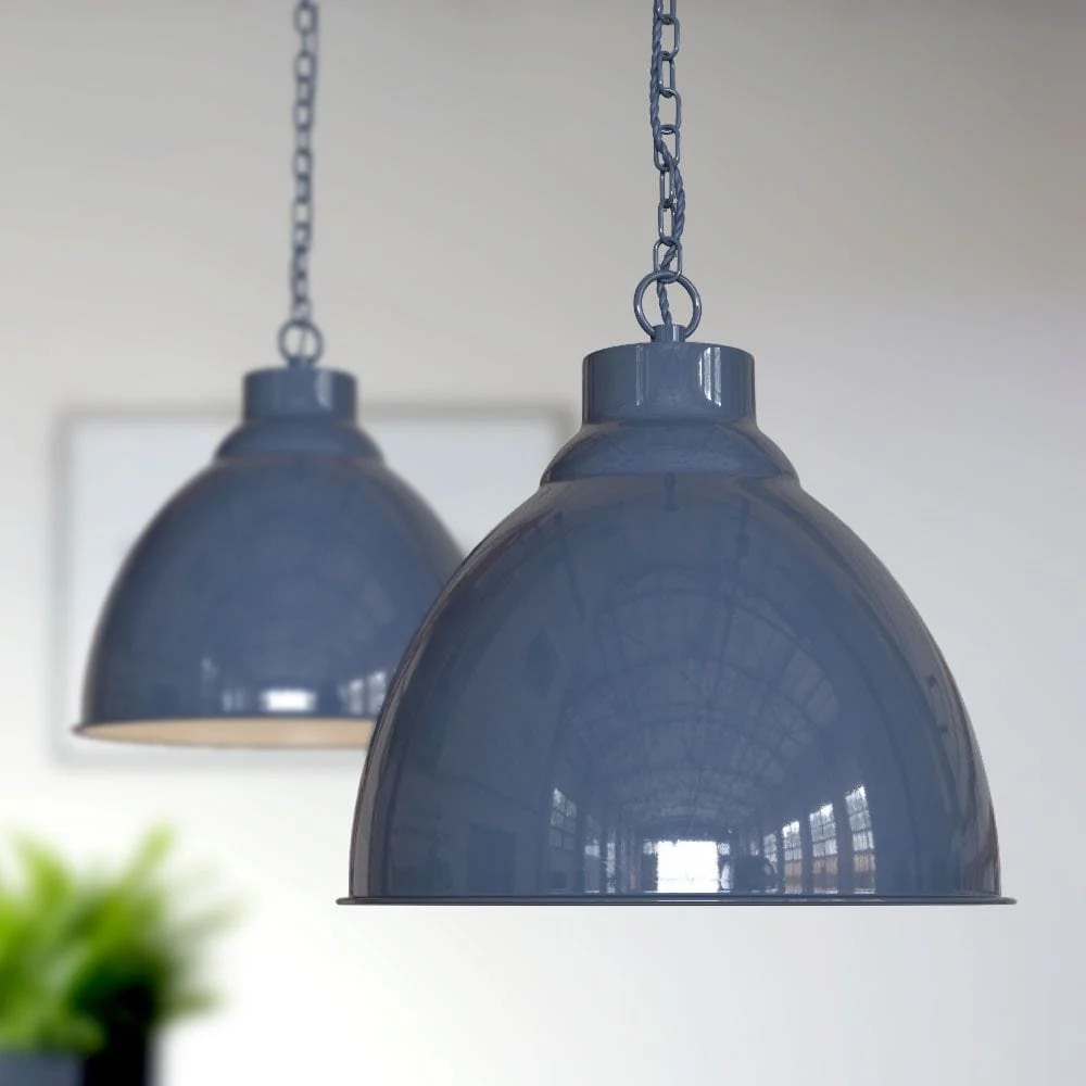 Oxford Vintage Pendant Light Leaden Grey Slate - Image 2