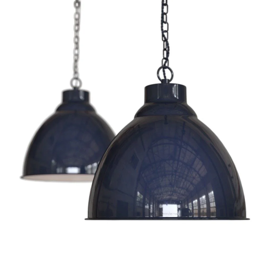 Oxford Vintage Pendant Light Squid Ink Navy Blue