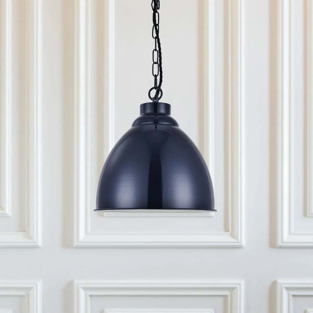 Oxford Vintage Pendant Light Squid Ink Navy Blue - Image 2