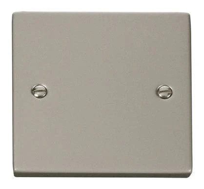 Pearl Nickel 1 Gang Blank Plate