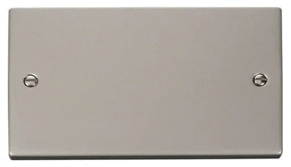 Pearl Nickel 2 Gang Blank Plate
