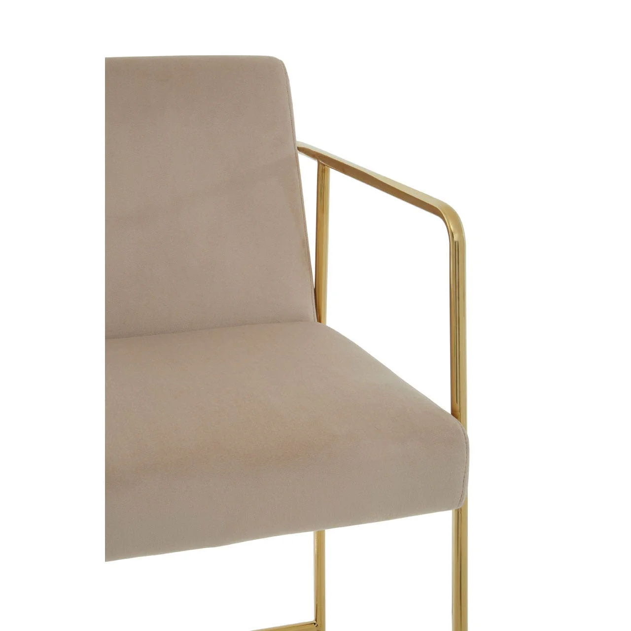 Glasdon Mink Velvet & Gold Bar Stool - Image 3