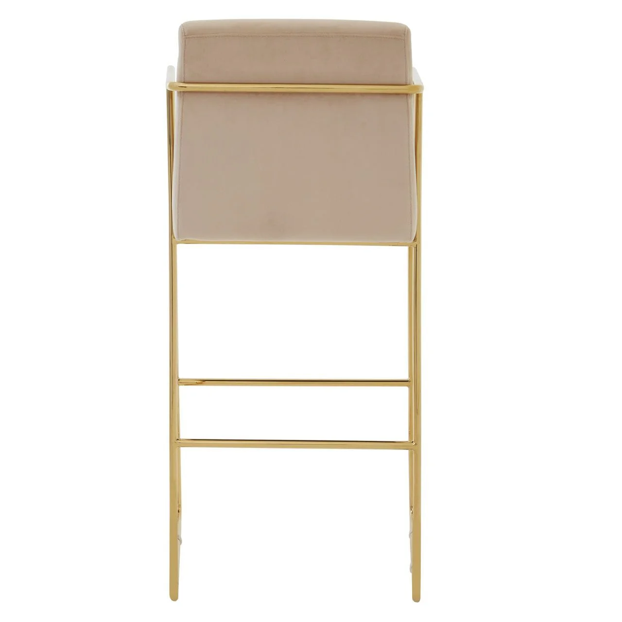 Glasdon Mink Velvet & Gold Bar Stool - Image 6