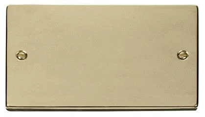 Polished Brass 2 Gang Blank Plate