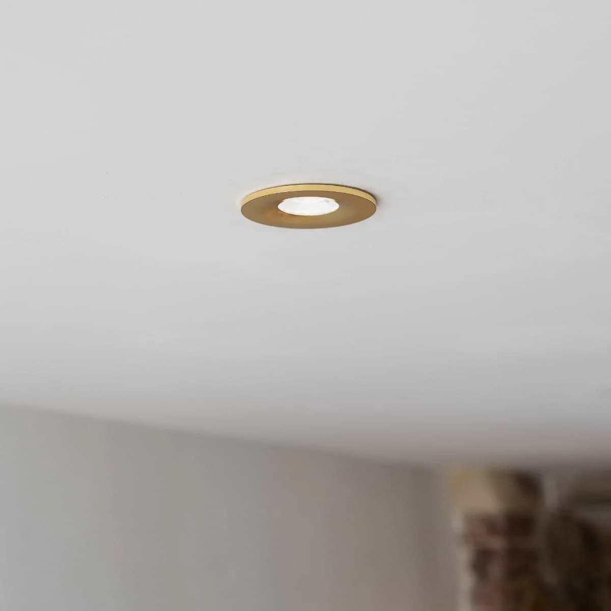 Polished Brass CCT Dim To Warm Fire Rated LED Dimmable 10W IP65 Downlight - Image 3