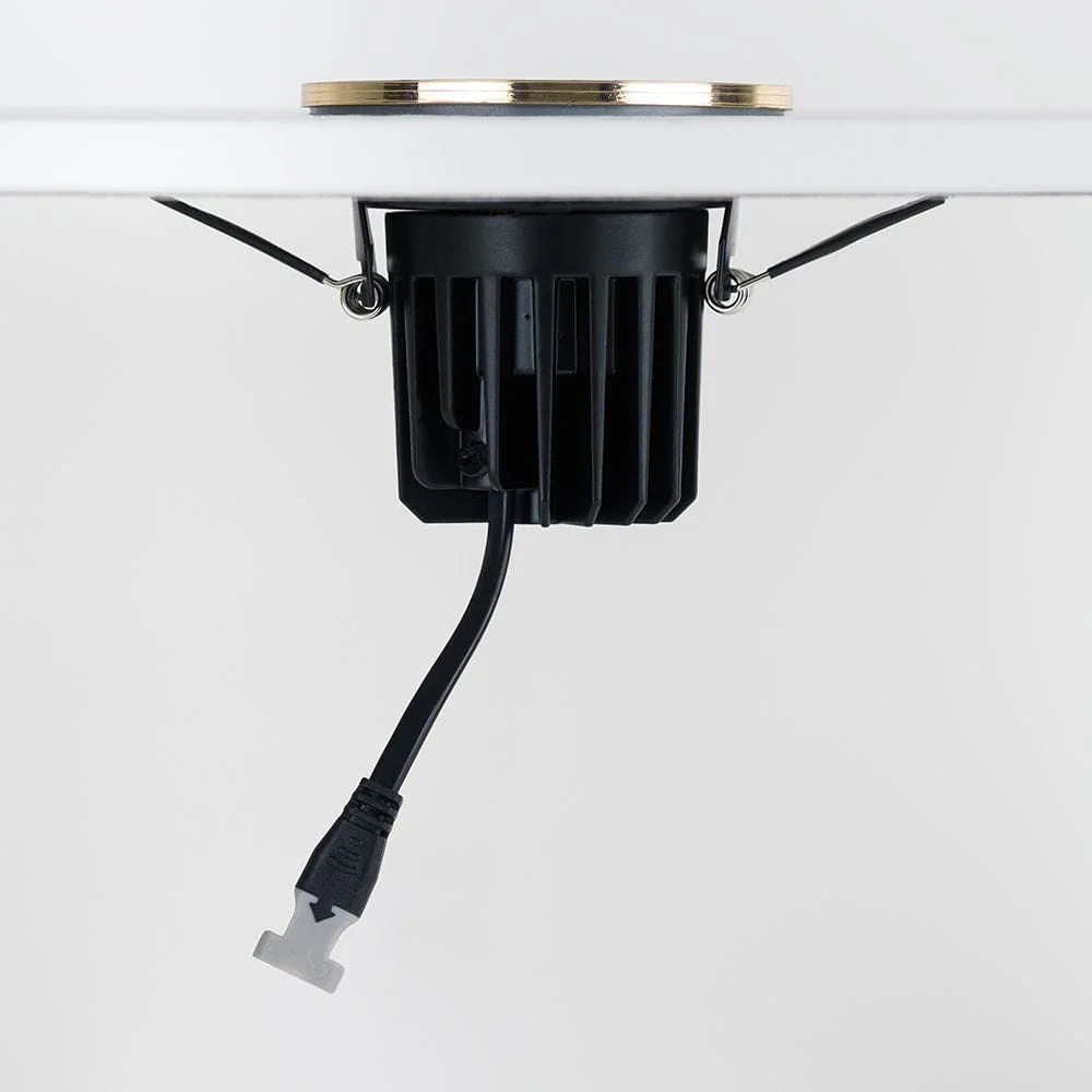 Polished Brass CCT Fire Rated LED Dimmable 10W IP65 Downlight - Image 3