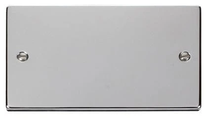 Polished Chrome 2 Gang Blank Plate