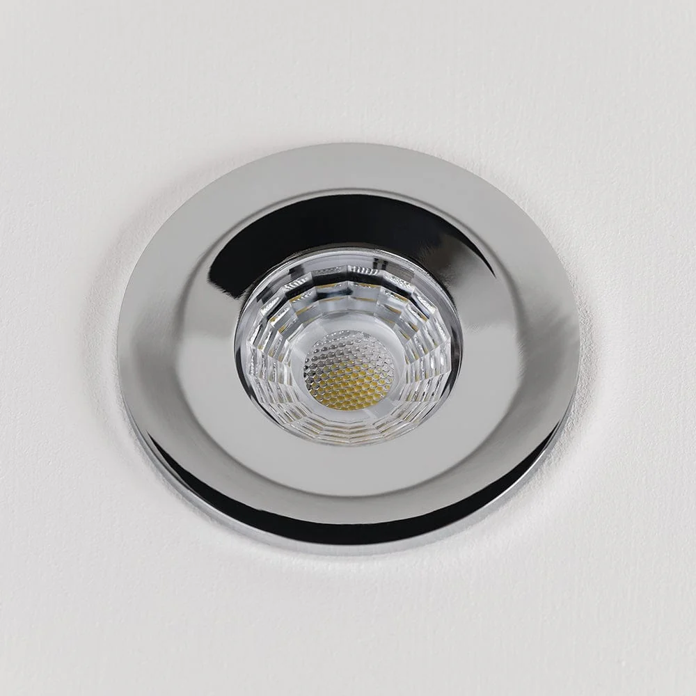 Polished Chrome CCT Fire Rated LED Dimmable 10W IP65 Downlight - Image 4