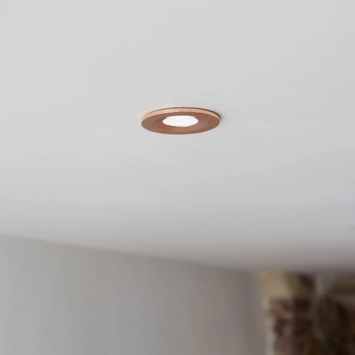 Polished Copper CCT Dim To Warm Fire Rated LED Dimmable 10W IP65 Downlight - Image 3