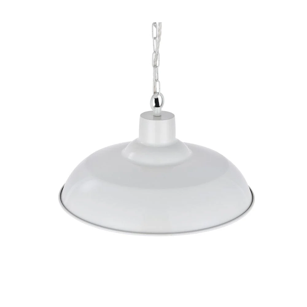 Portland Reclaimed Style Industrial Pendant Light Clay White Cream - Image 3