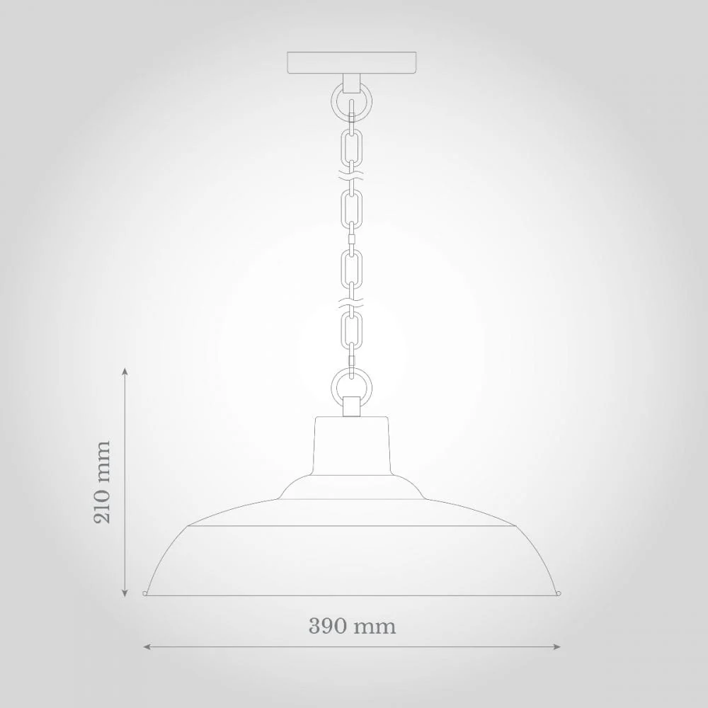 Portland Reclaimed Style Industrial Pendant Light Squid Ink Navy Blue - Image 7