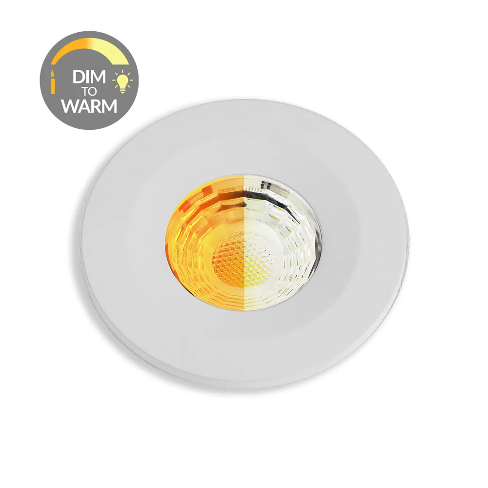 Primed Paintable CCT Dim To Warm Fire Rated LED Dimmable 10W IP65 Downlight - Image 3