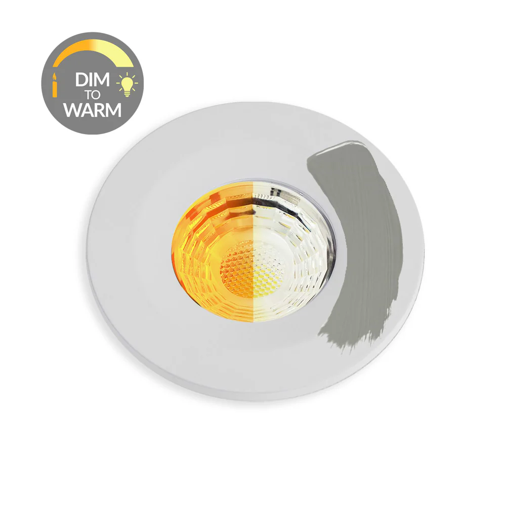 Primed Paintable CCT Dim To Warm Fire Rated LED Dimmable 10W IP65 Downlight - Image 4