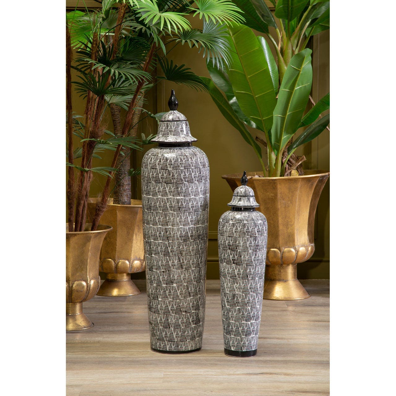 Punto Large Ceramic Jar - Image 2