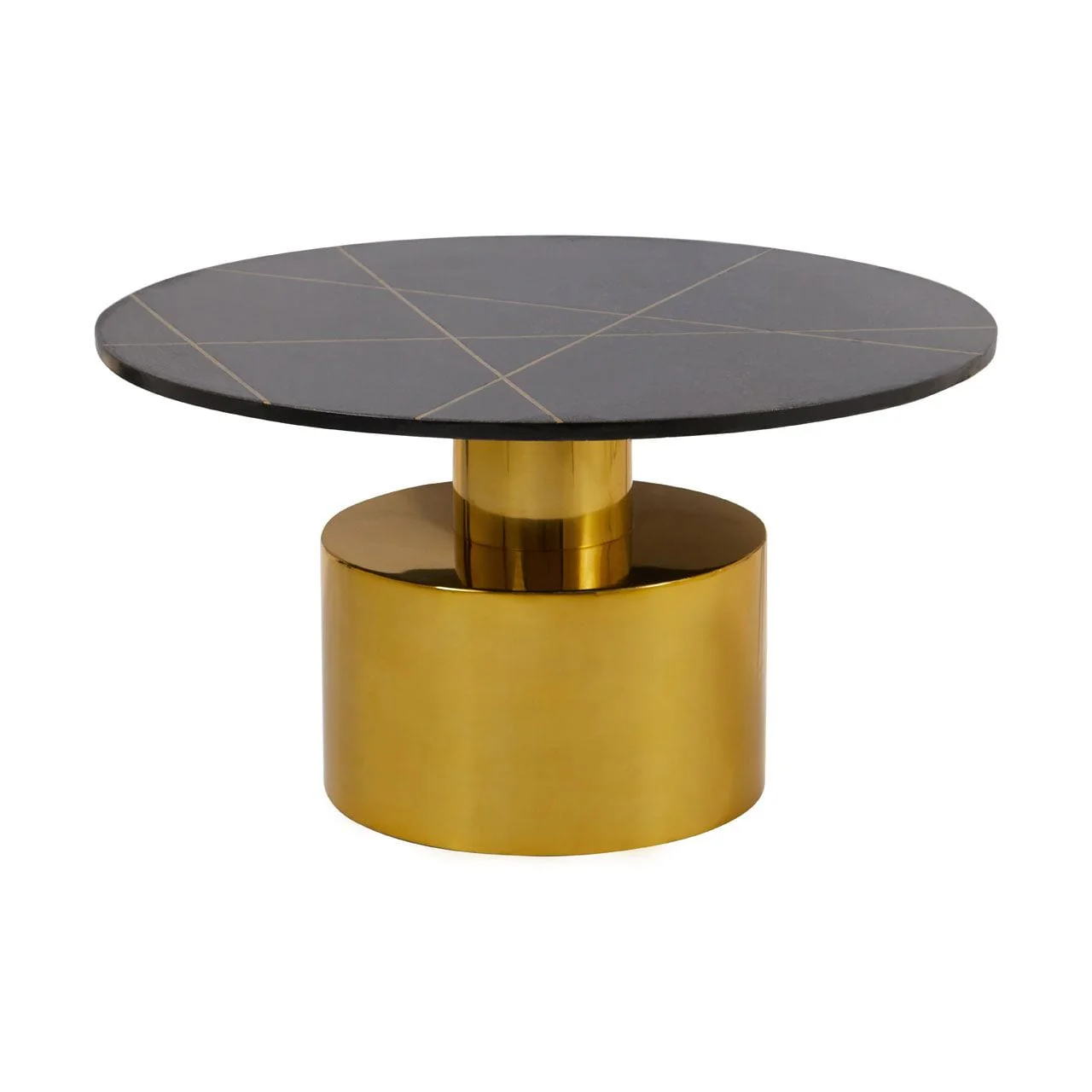 Rabia Coffee Table With Black Marble Top - Image 2