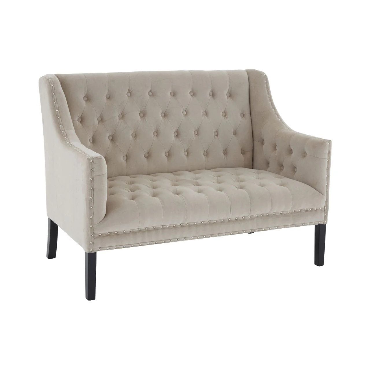Regents Park Camel Velvet 2 Seat Sofa - Image 3