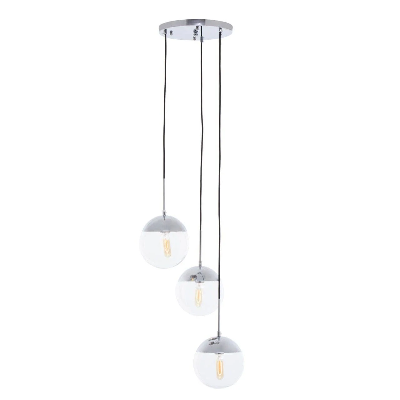 Revive Chrome Finish 3 Pendant Light