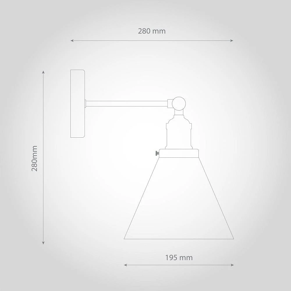 Romilly Clear Glass Funnel Wall Light - Image 6
