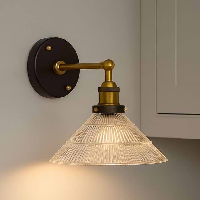 Romilly Etched Glass Funnel French Style Wall Light - Image 2
