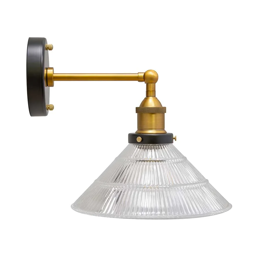 Romilly Etched Glass Funnel French Style Wall Light - Image 4