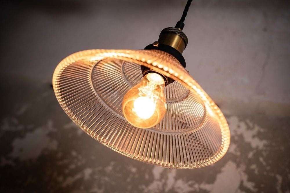 Romilly Tapered Etched Glass French Style Pendant Light - Image 3