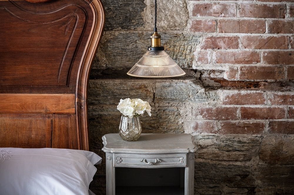 Romilly Tapered Etched Glass French Style Pendant Light - Image 5