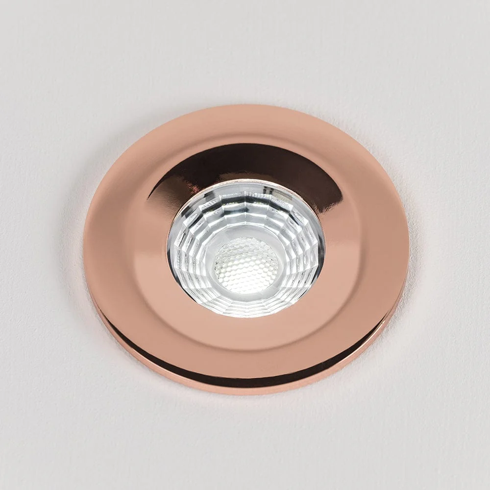 Rose Gold CCT Fire Rated LED Dimmable 10W IP65 Downlight - Image 4
