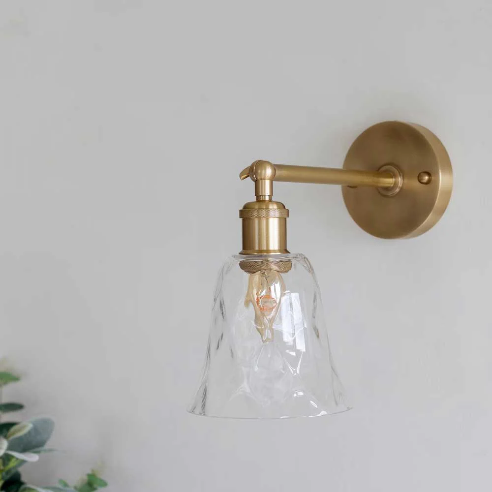 Rosetti Dapple Glass Wall Light - Brass - Image 5