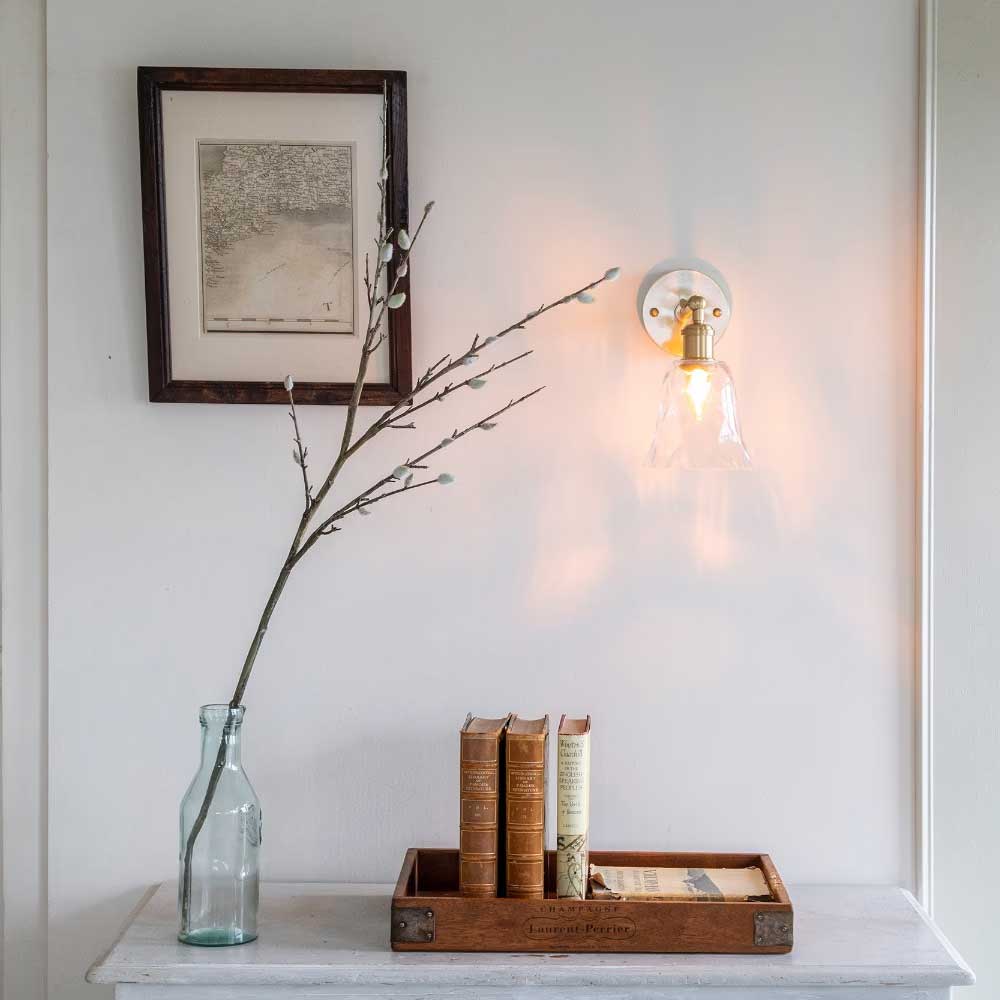 Rosetti Dapple Glass Wall Light - Brass - Image 6