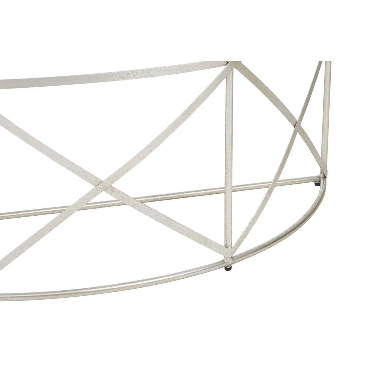Rubia Silver Leaf Demilune Console Table - Image 3