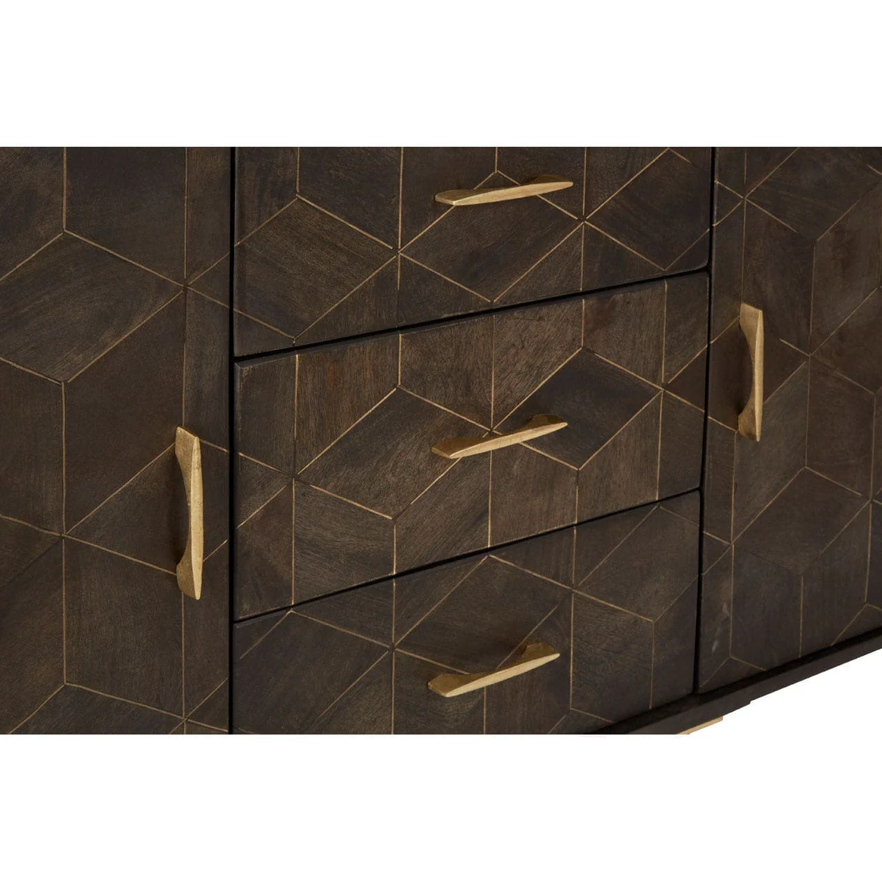 Sagor Sideboard In Mango Wood And A Antique Brass Finish - Image 3