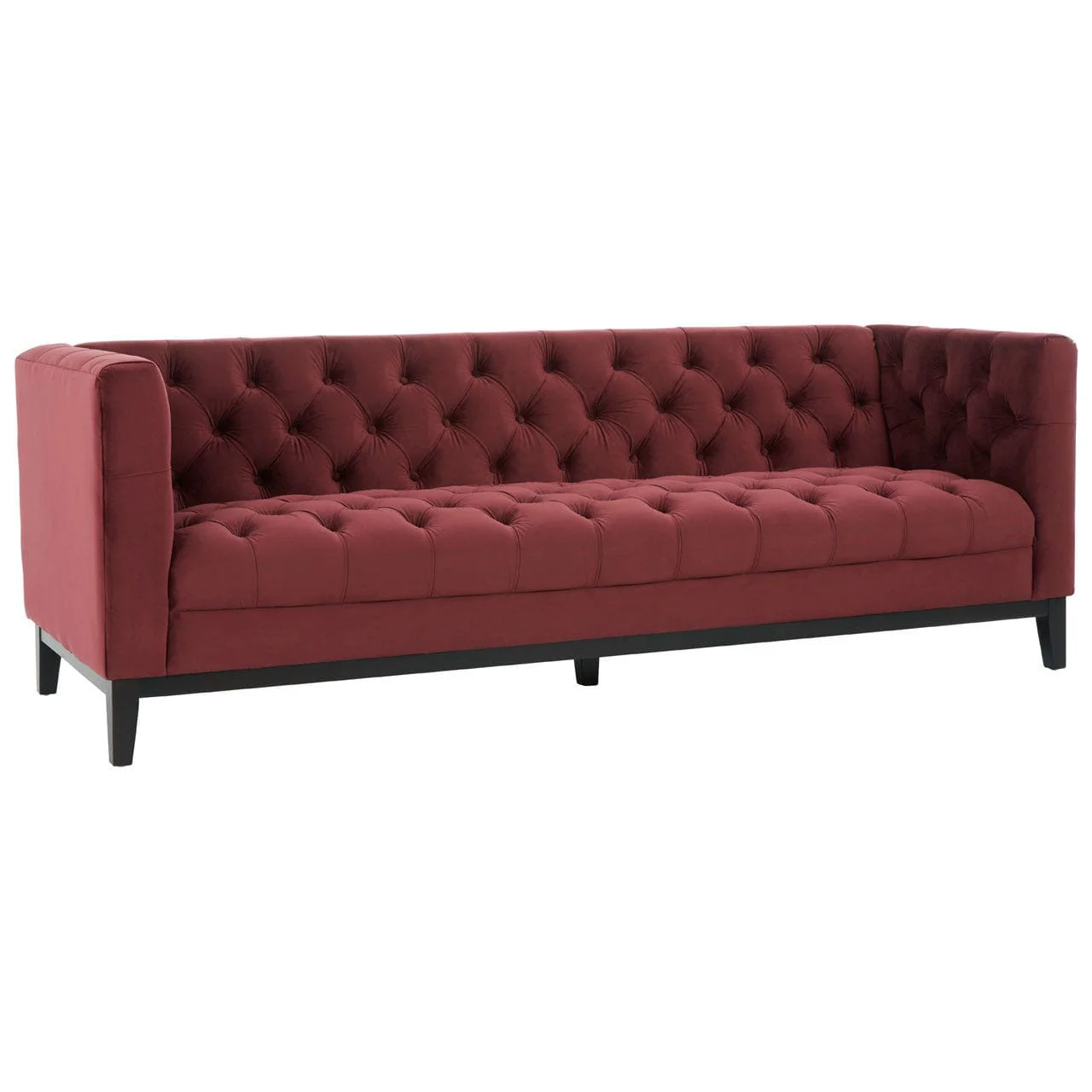 Sasha 3 Seat Crimson Sofa - Image 3