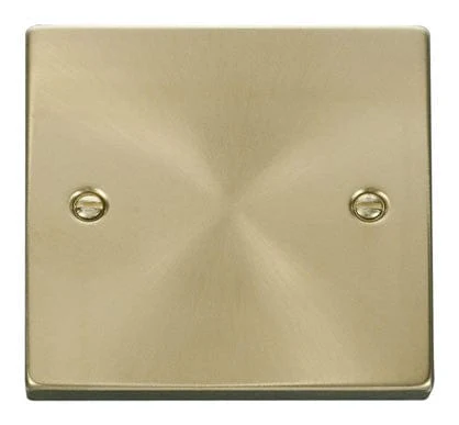 Satin Brass 1 Gang Blank Plate