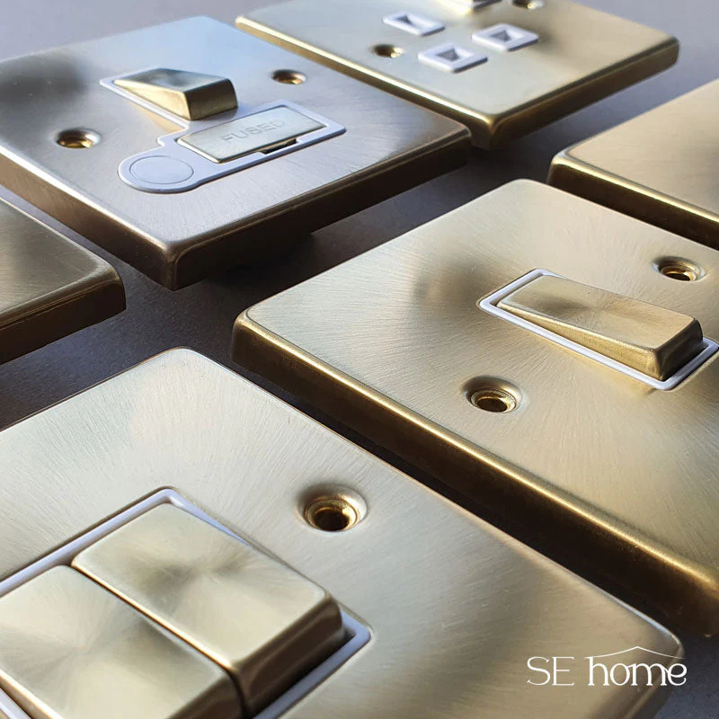 Satin Brass 2 Gang Blank Plate - Image 2