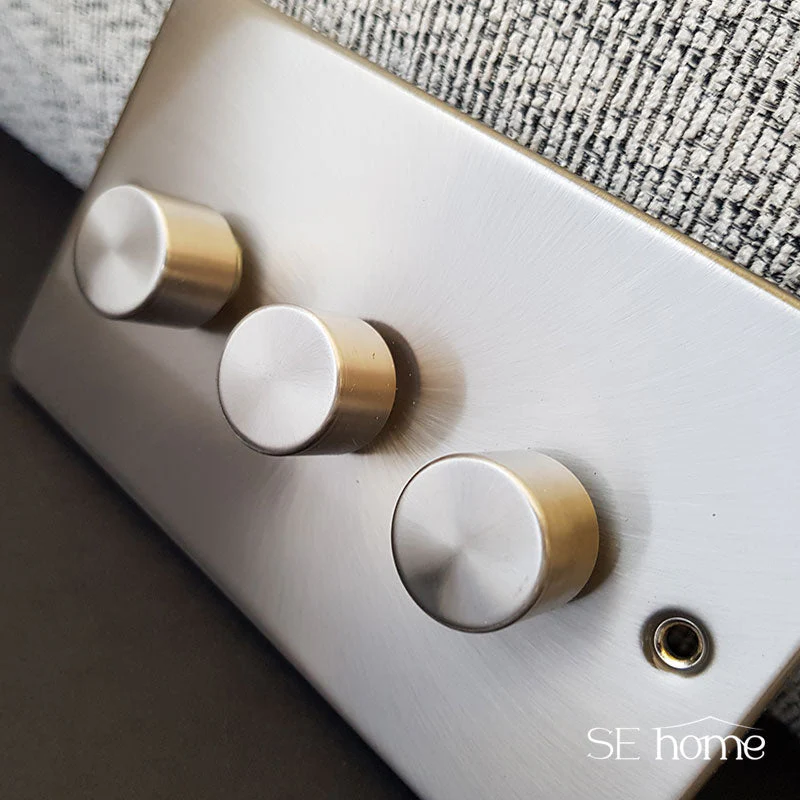 Satin Chrome Cooker Control 45A With 13A Switched Plug Socket - White Trim - Image 5