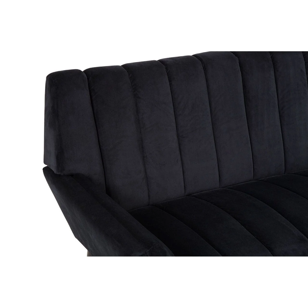 Savina 2 Seat Black Sofa - Image 6